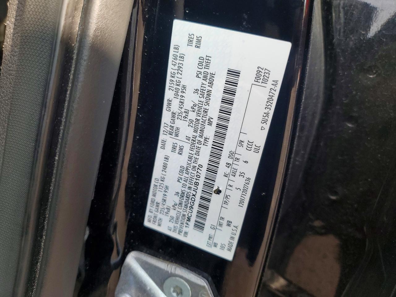 2018 FORD ESCAPE