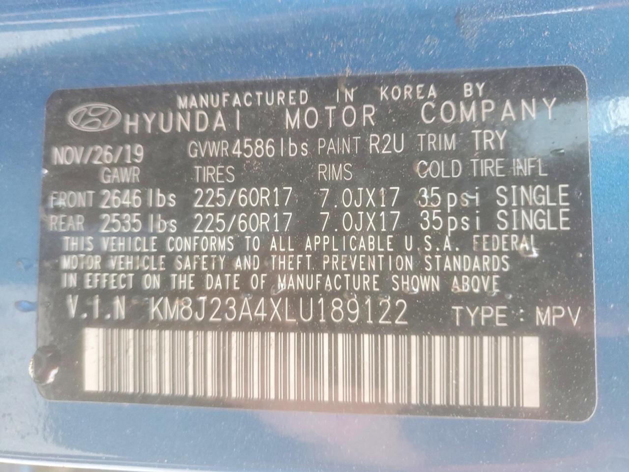 2020 HYUNDAI TUCSON