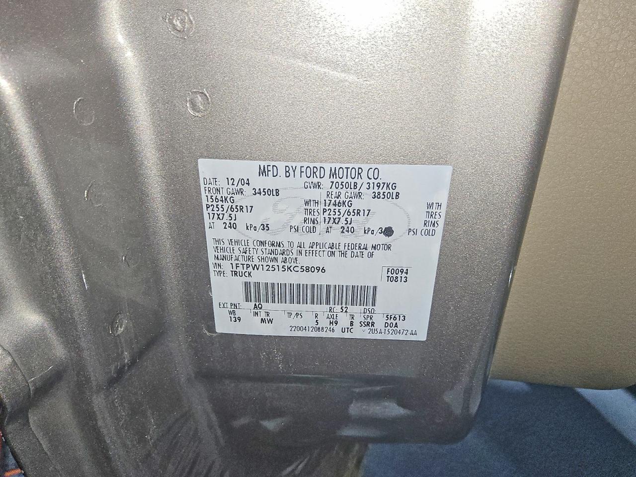 2005 FORD F150