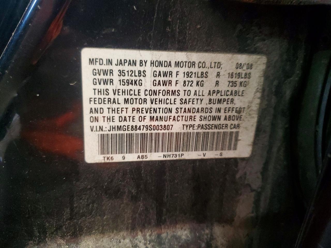 2009 HONDA FIT