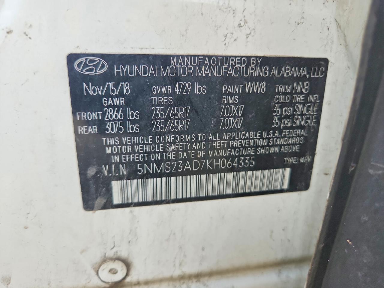 2019 HYUNDAI SANTA FE