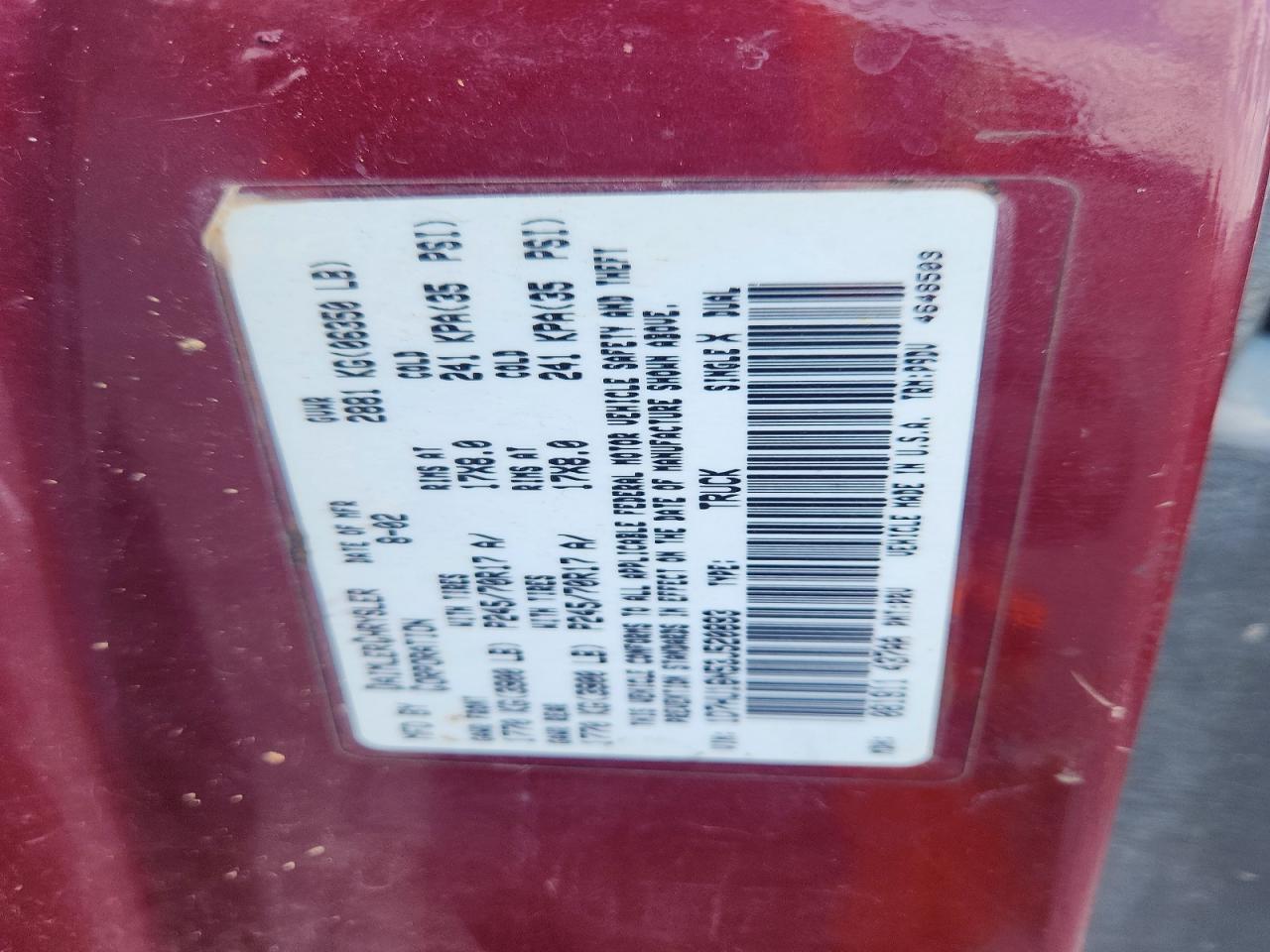 2003 DODGE RAM 1500