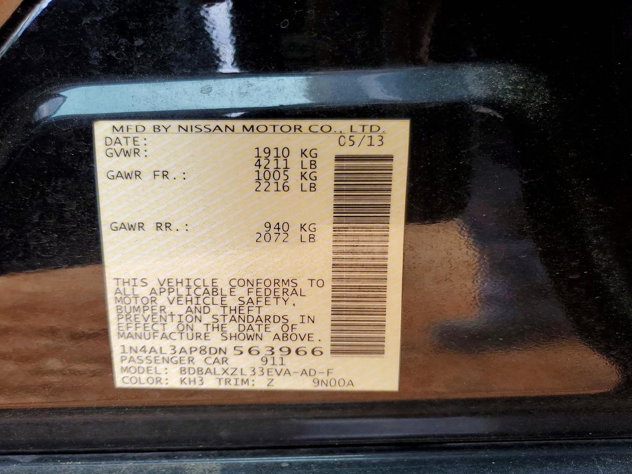 2013 NISSAN ALTIMA