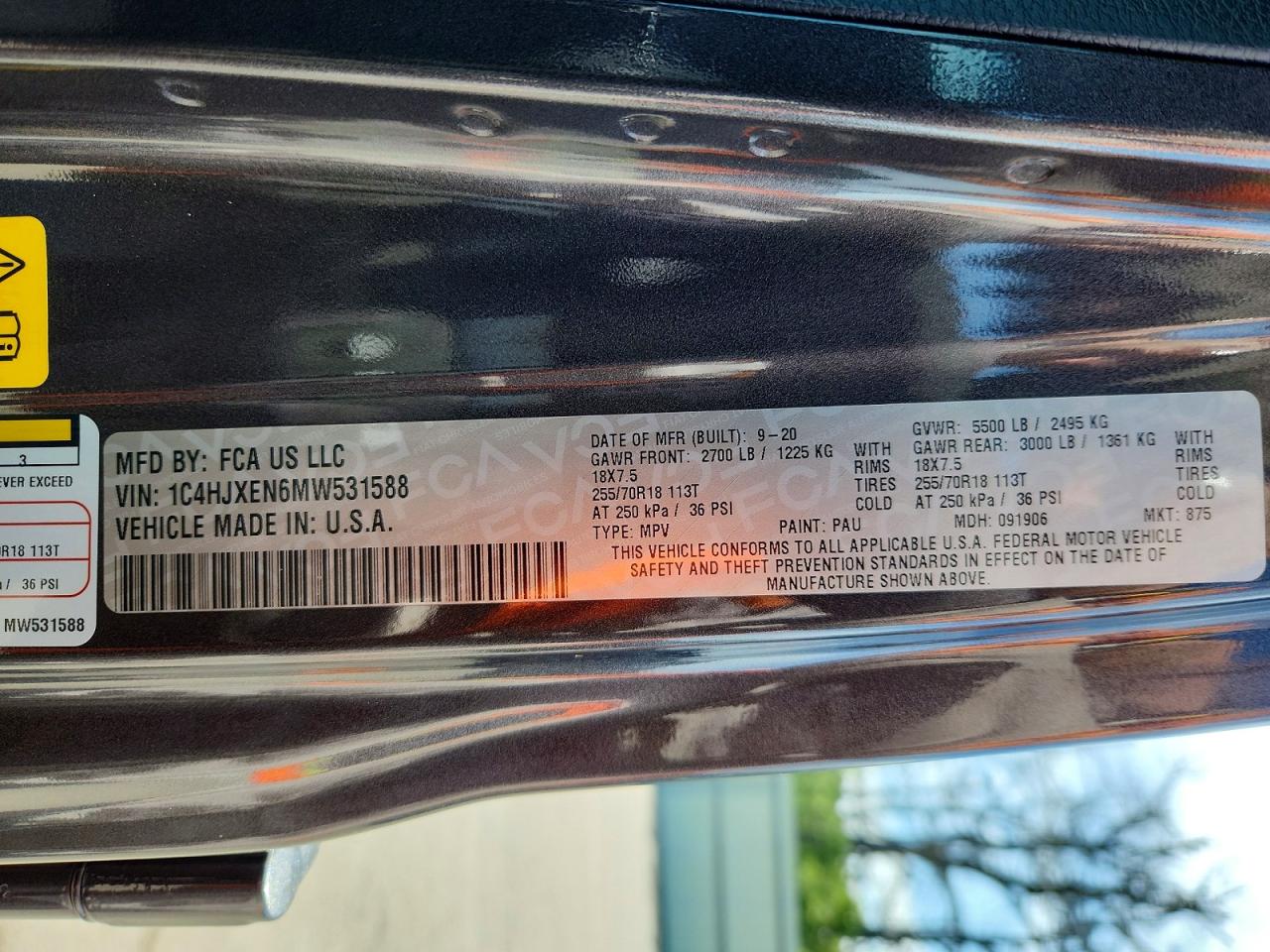 2021 JEEP WRANGLER