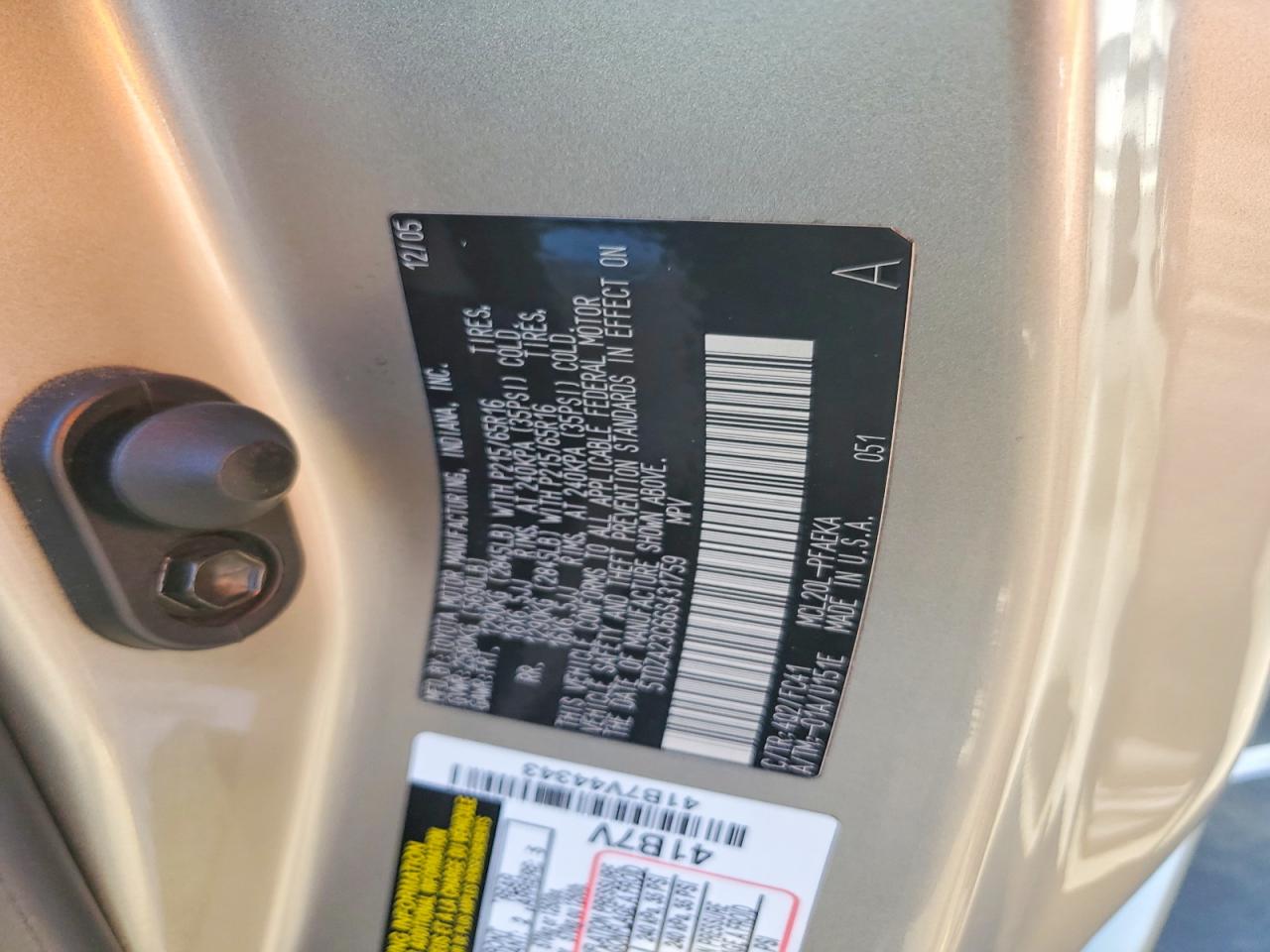 2006 TOYOTA SIENNA