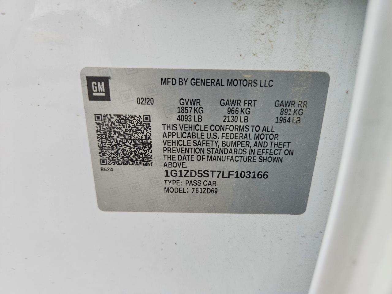 2020 CHEVROLET MALIBU