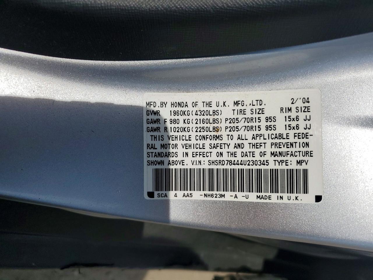 2004 HONDA CRV