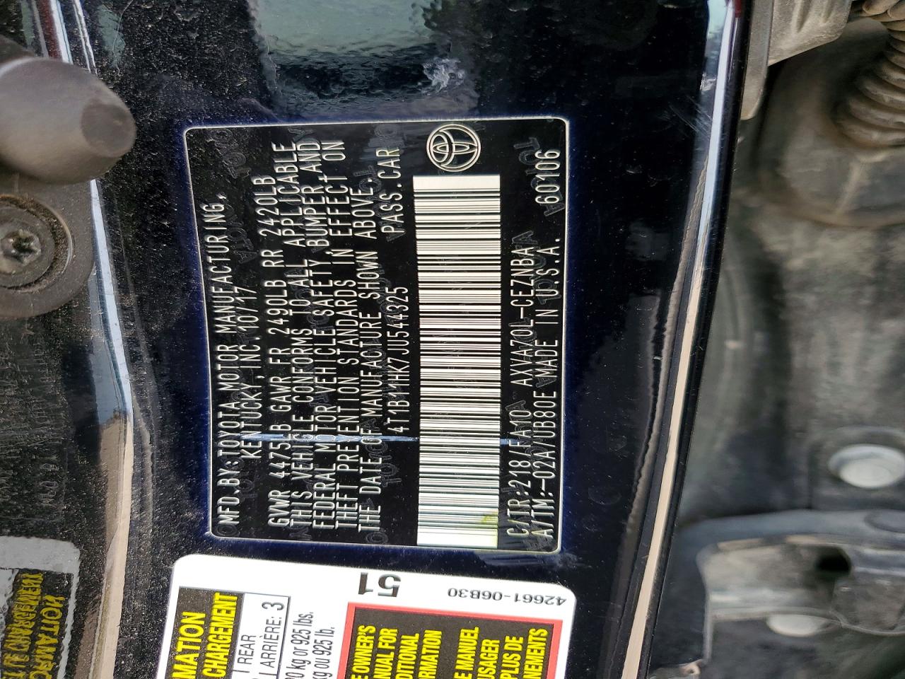 2018 TOYOTA CAMRY