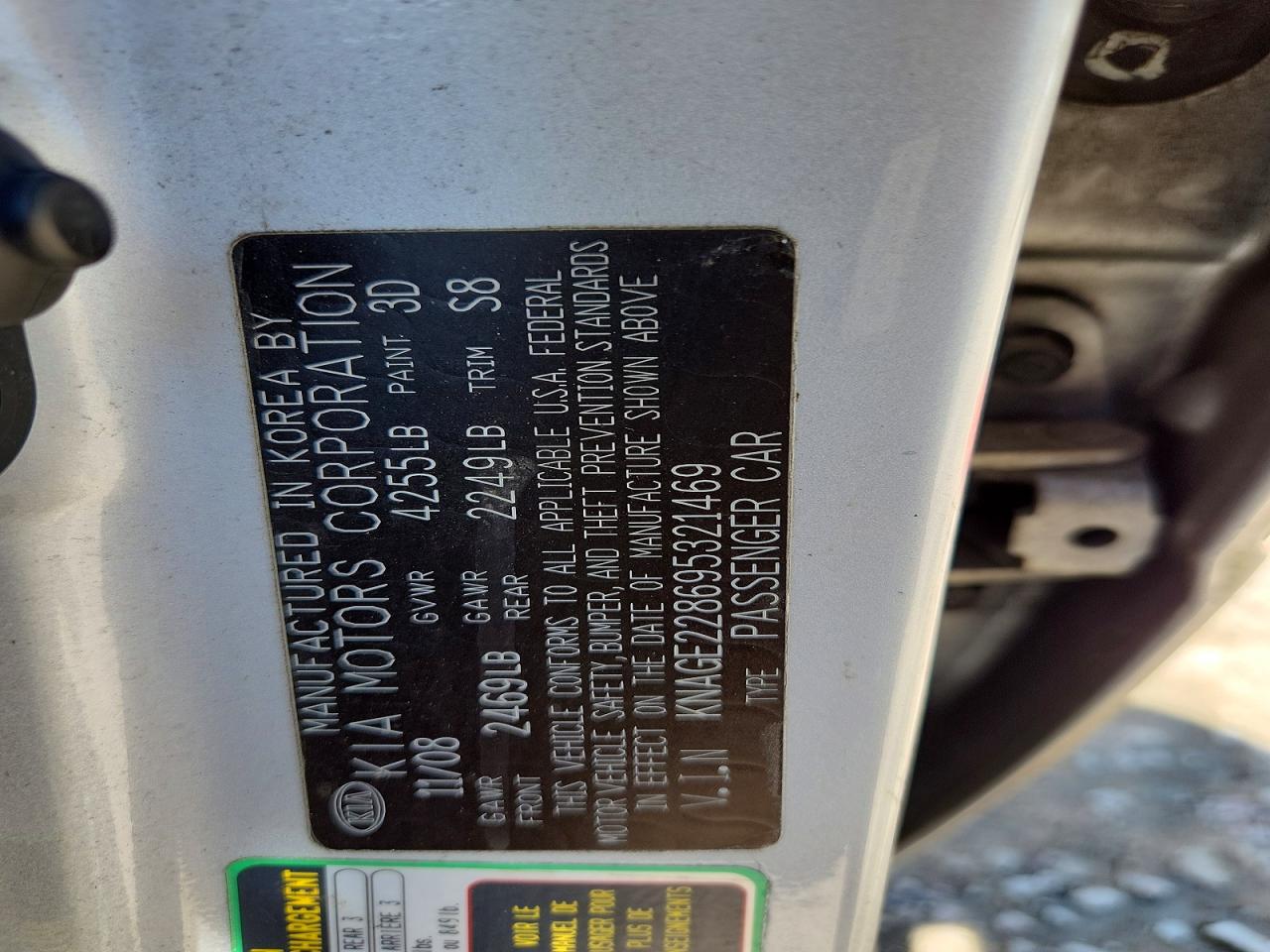 2009 KIA OPTIMA