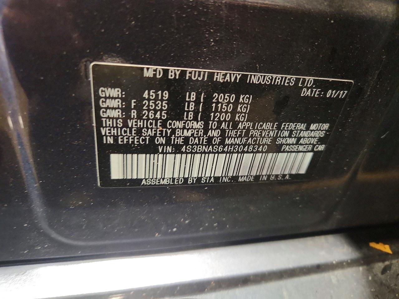 2017 SUBARU LEGACY