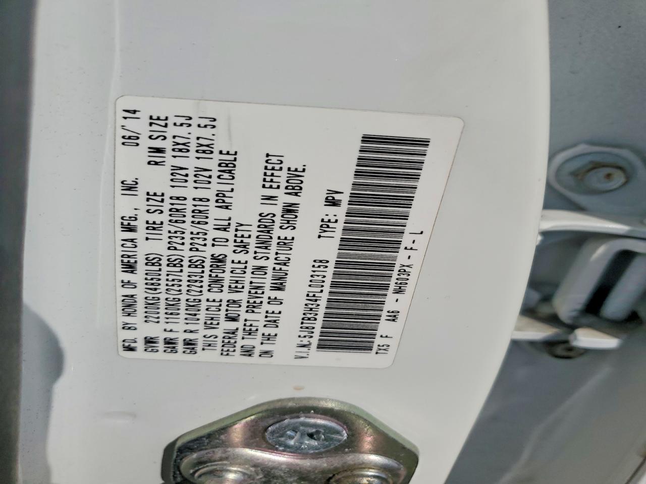 2015 ACURA RDX