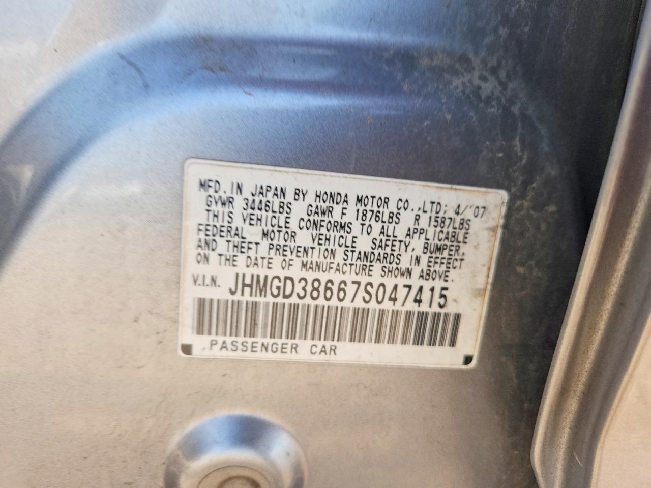 2007 HONDA FIT