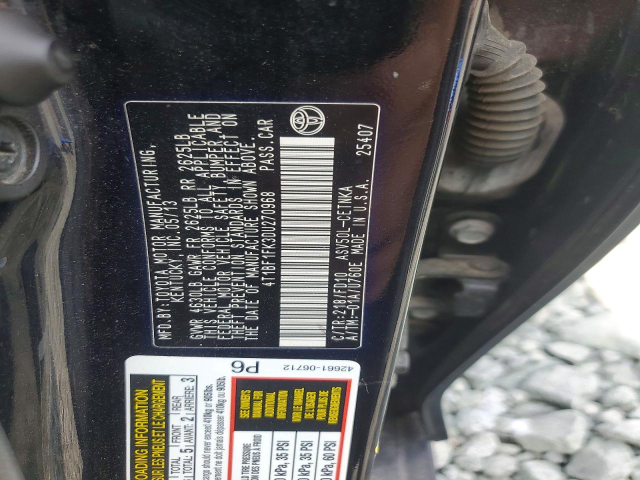 2013 TOYOTA CAMRY