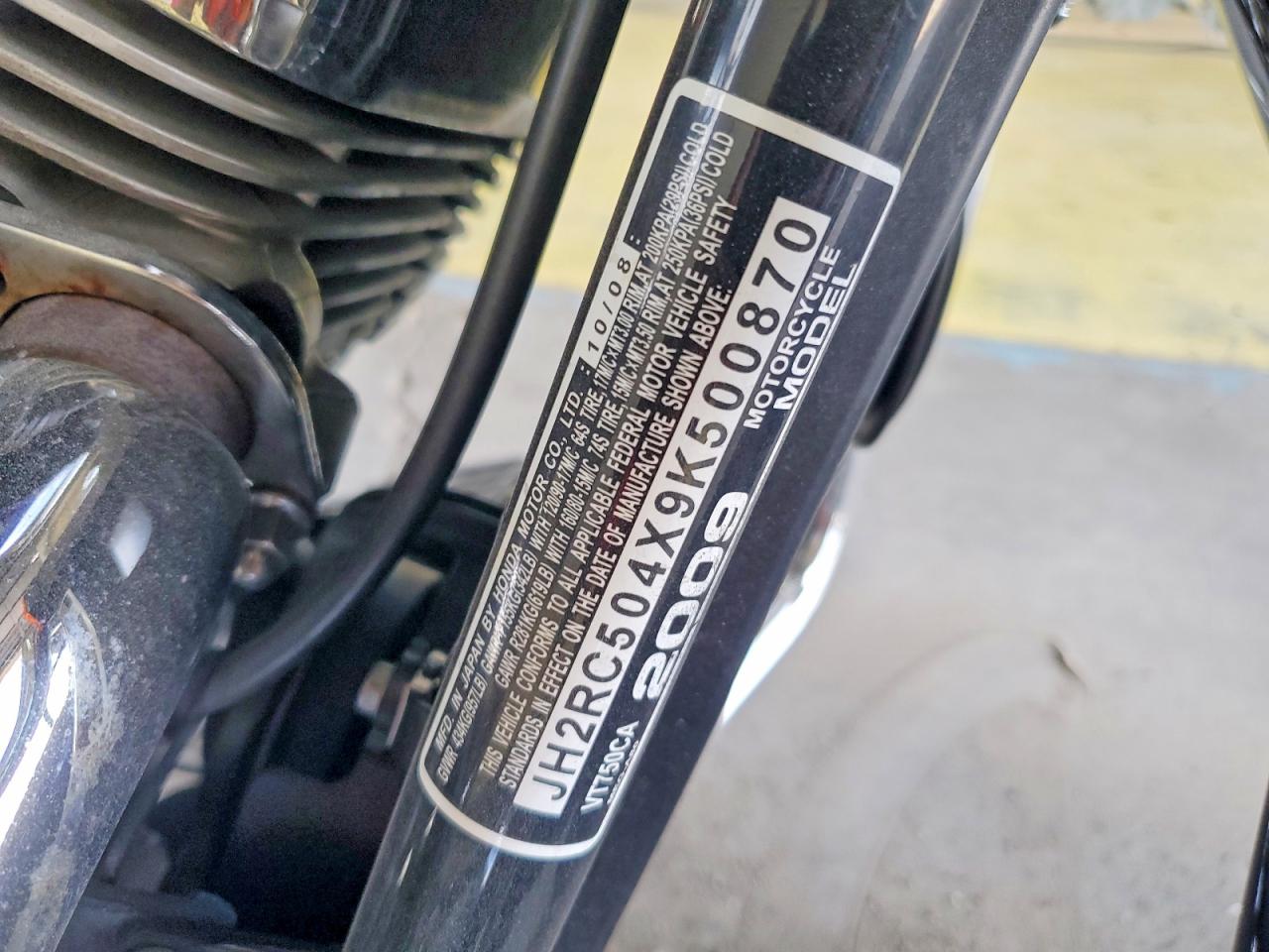 2009 HONDA VT CYCLE