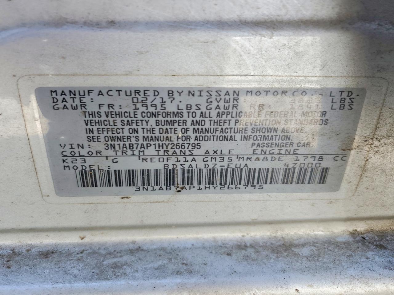 2017 NISSAN SENTRA