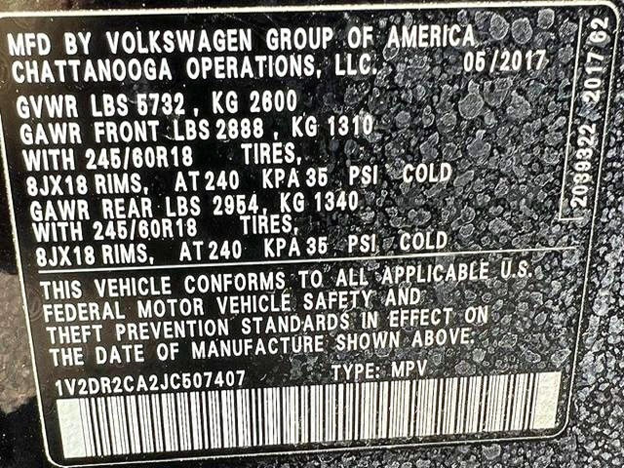 2018 VOLKSWAGEN ATLAS