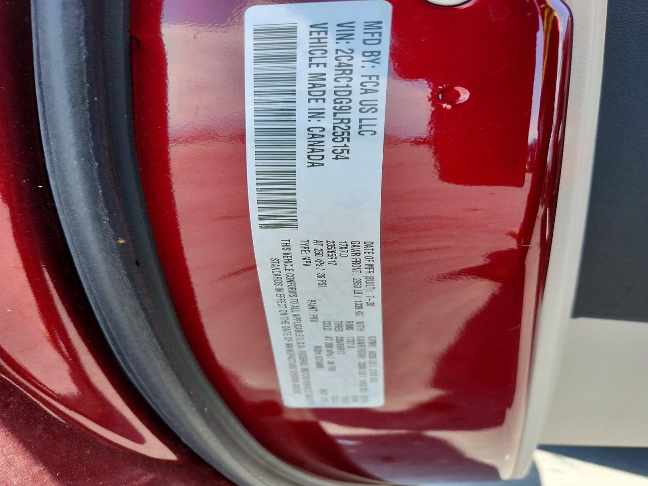 2020 CHRYSLER MINIVAN