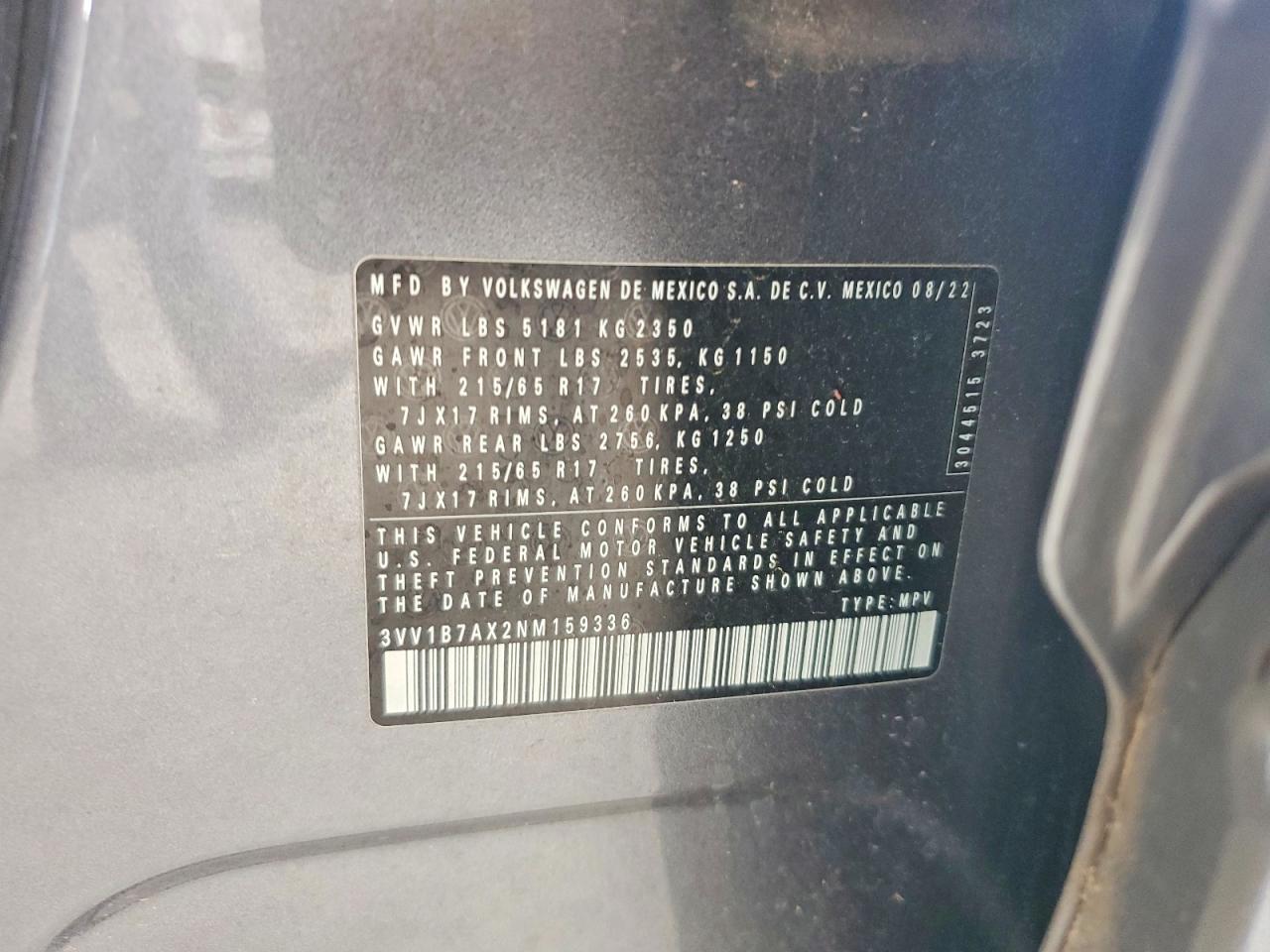 2022 VOLKSWAGEN TIGUAN