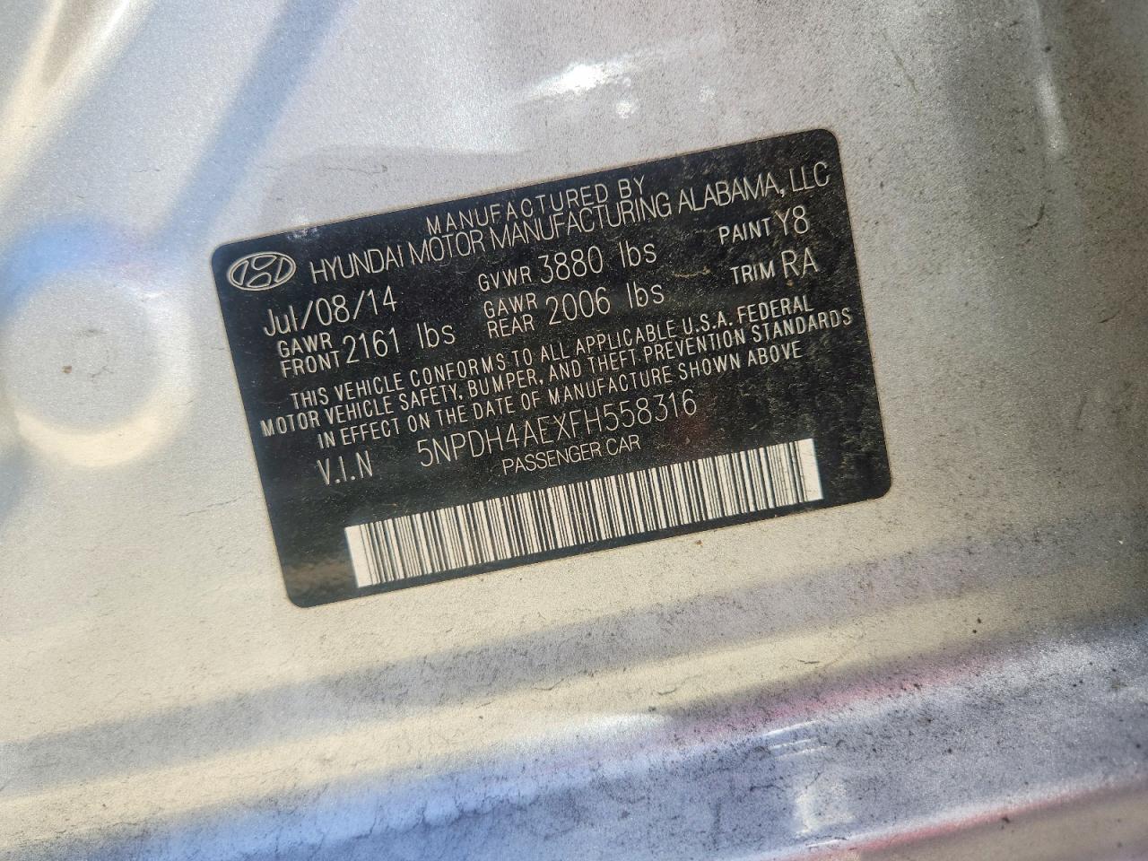 2015 HYUNDAI ELANTRA