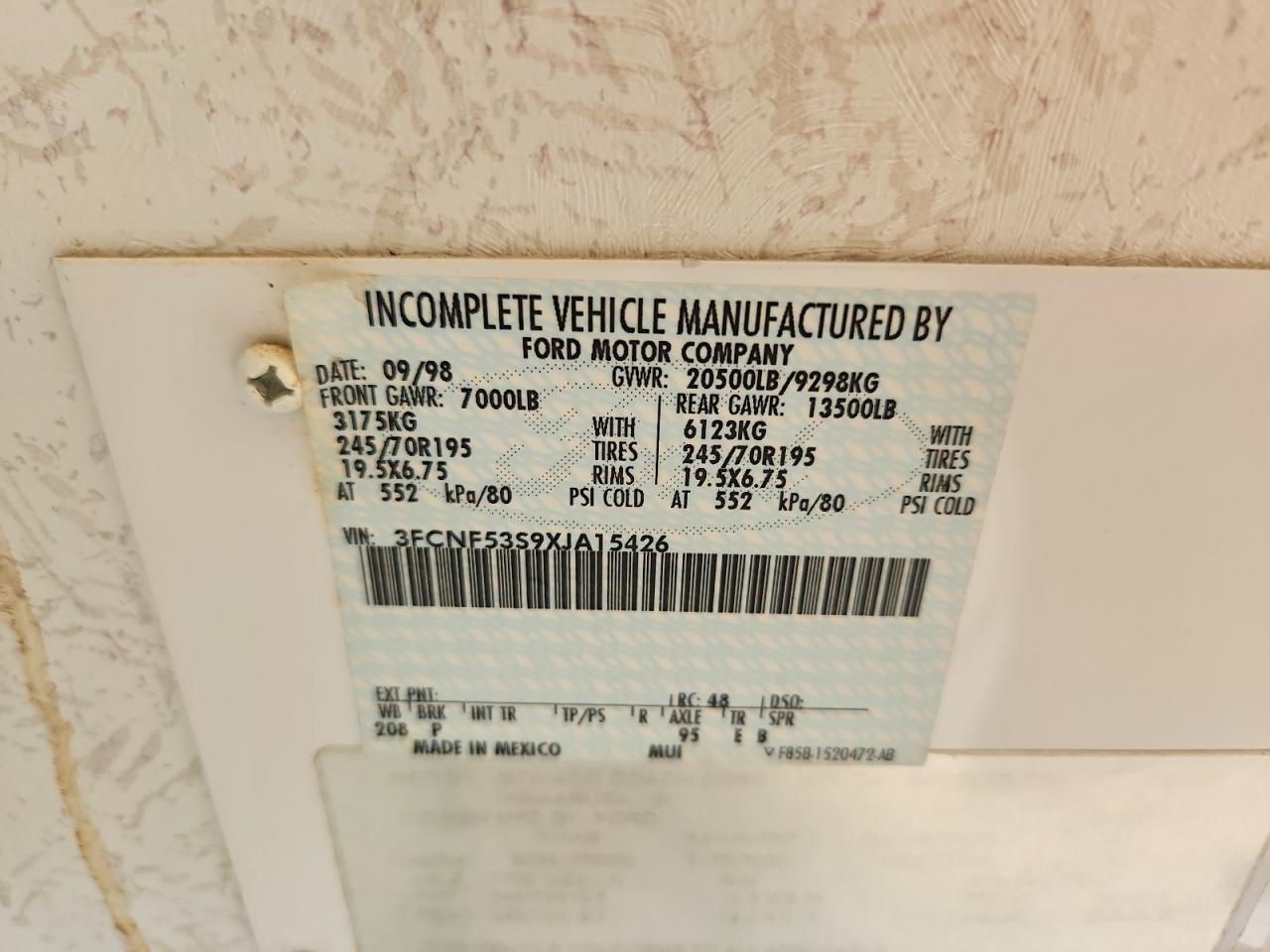 1999 FORD F550
