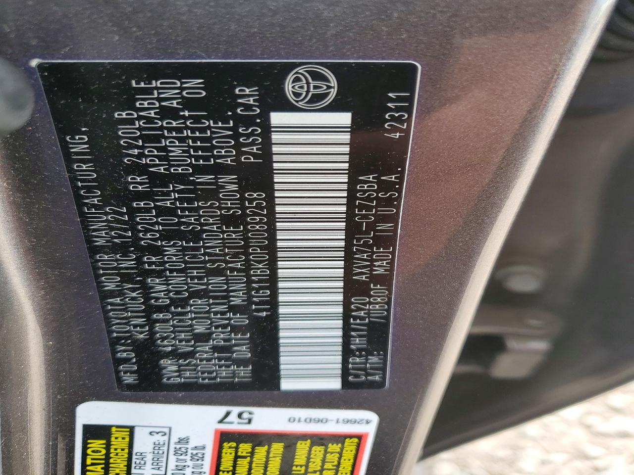 2023 TOYOTA CAMRY