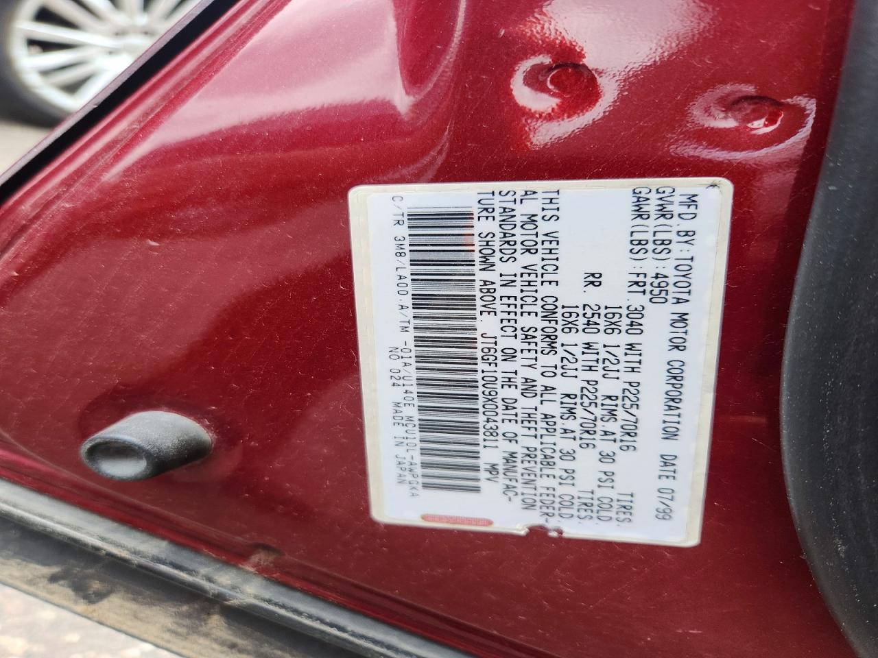 1999 LEXUS RX300