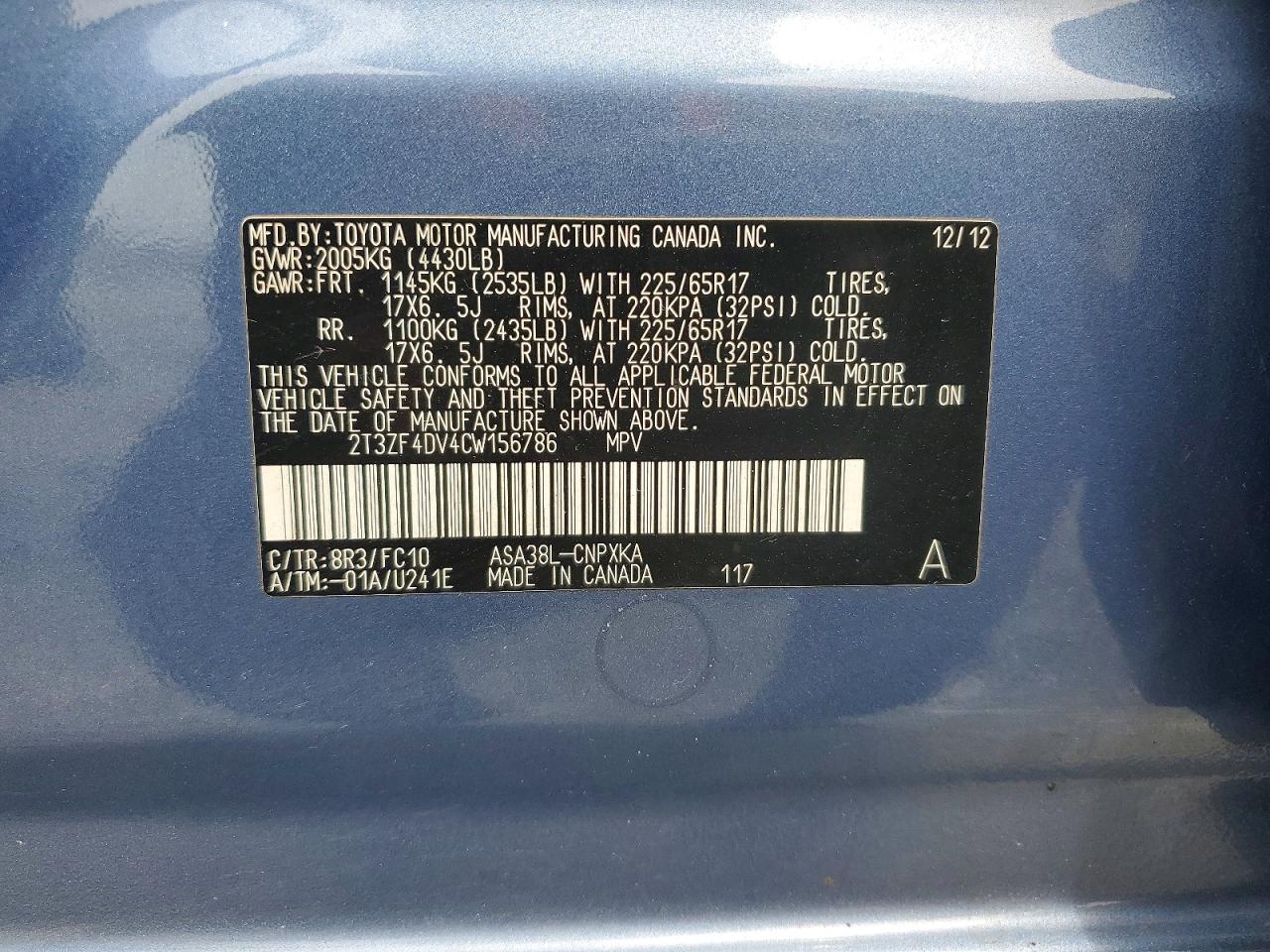 2012 TOYOTA RAV4