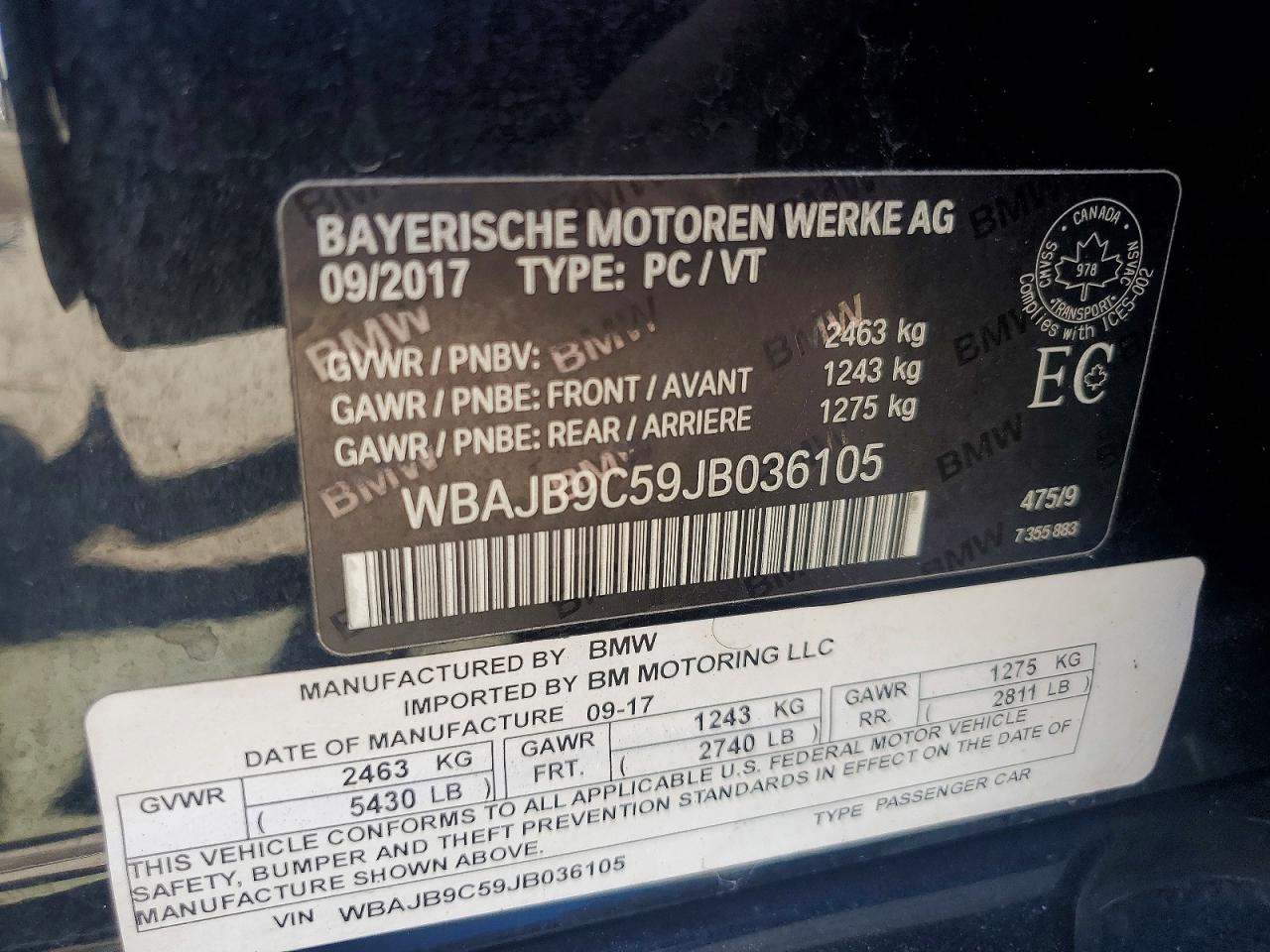2018 BMW M5