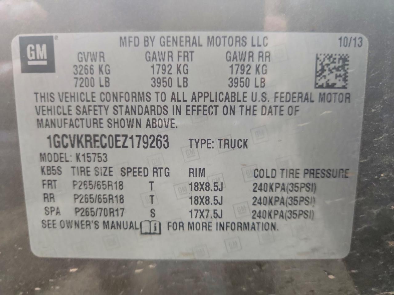 2014 CHEVROLET SILVERADO