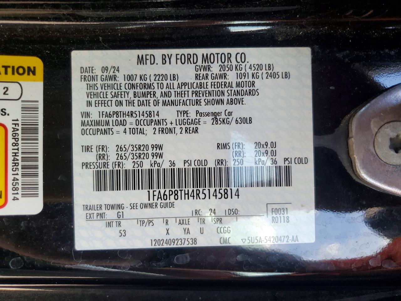 2024 FORD MUSTANG