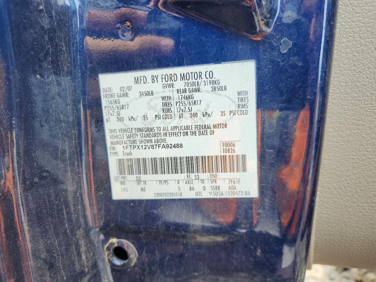 2007 FORD F150