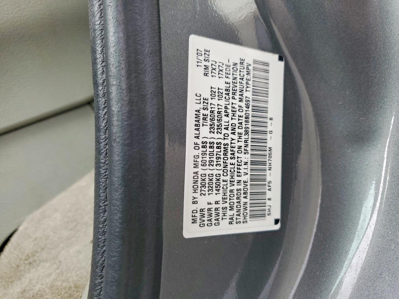 2008 HONDA ODYSSEY
