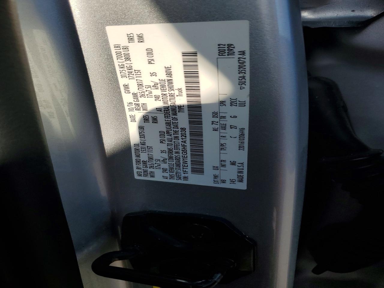 2017 FORD F150