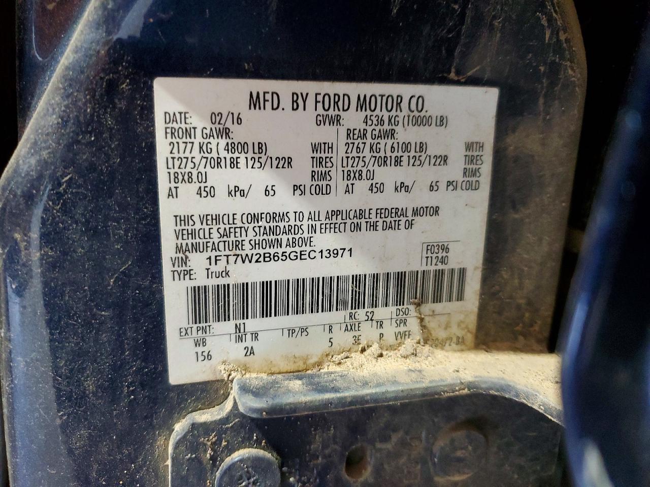 2016 FORD F250