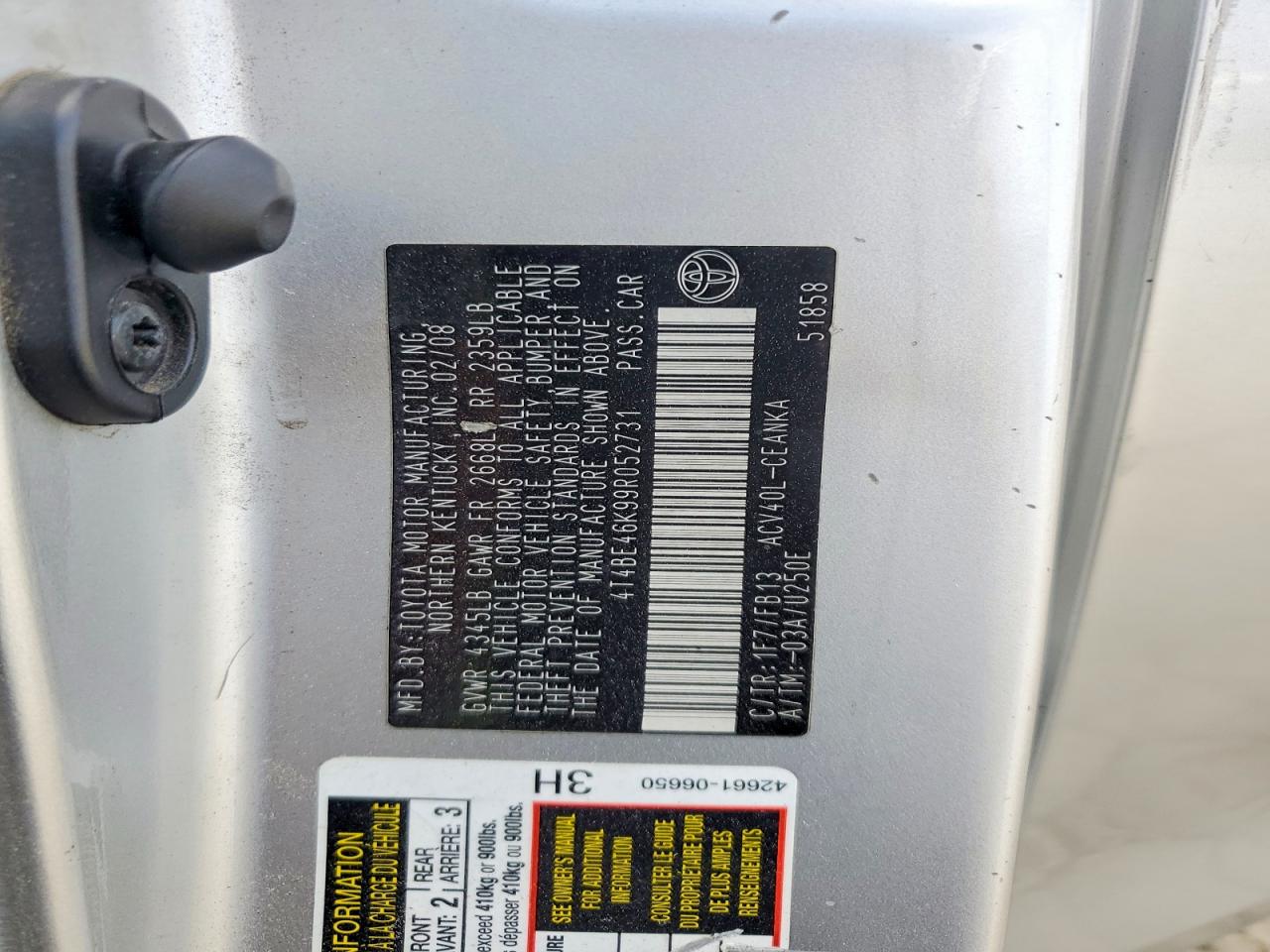 2009 TOYOTA CAMRY