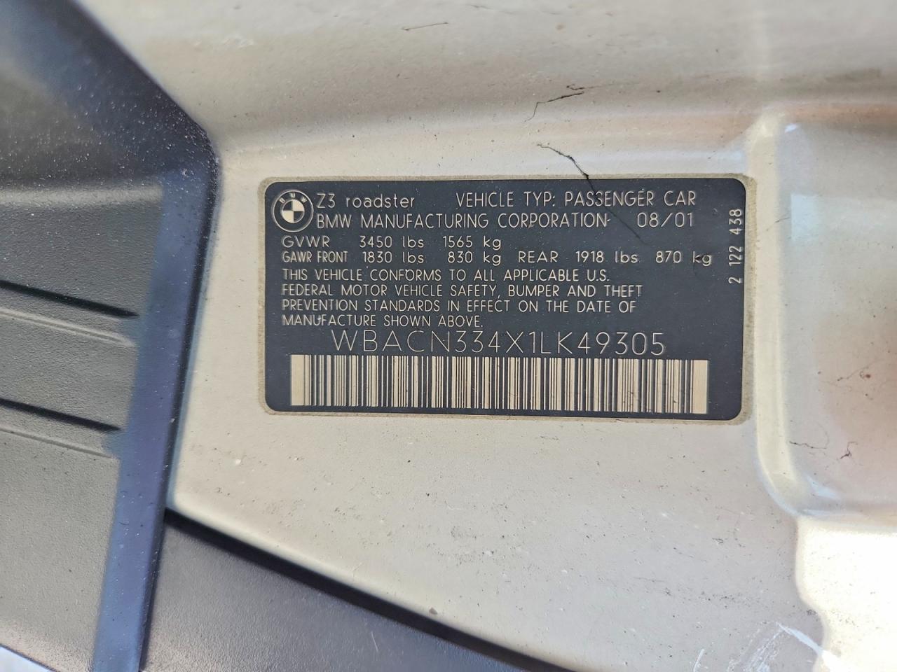 2001 BMW Z3
