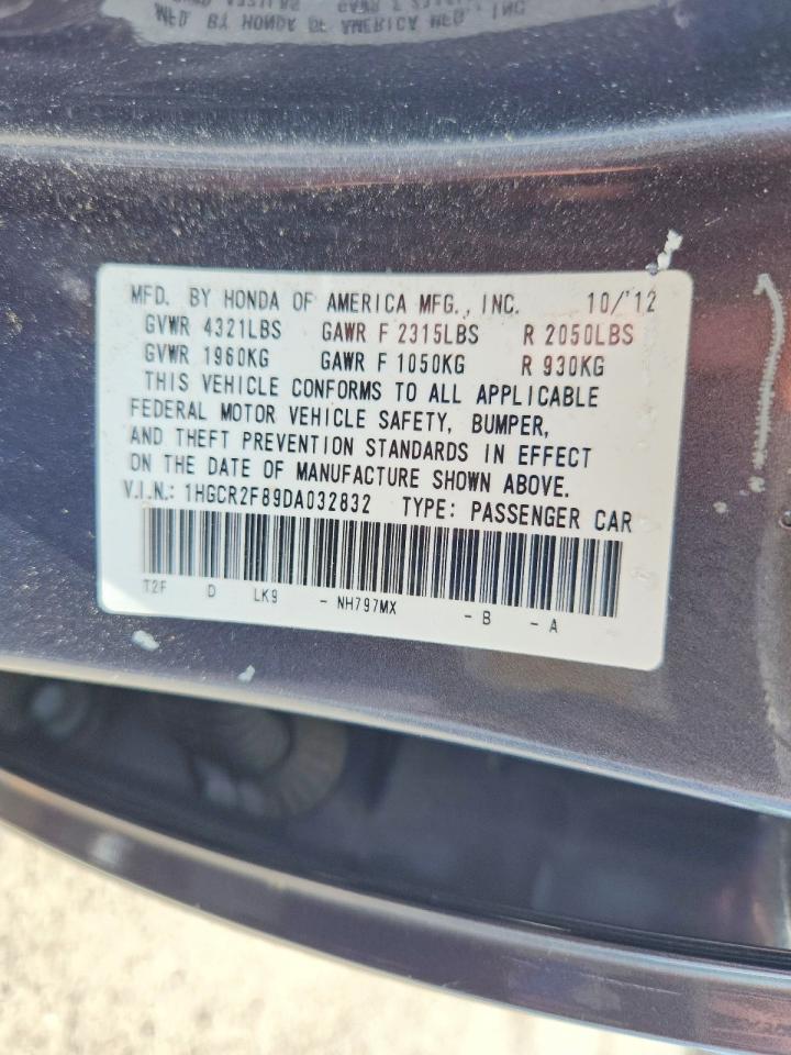 2013 HONDA ACCORD