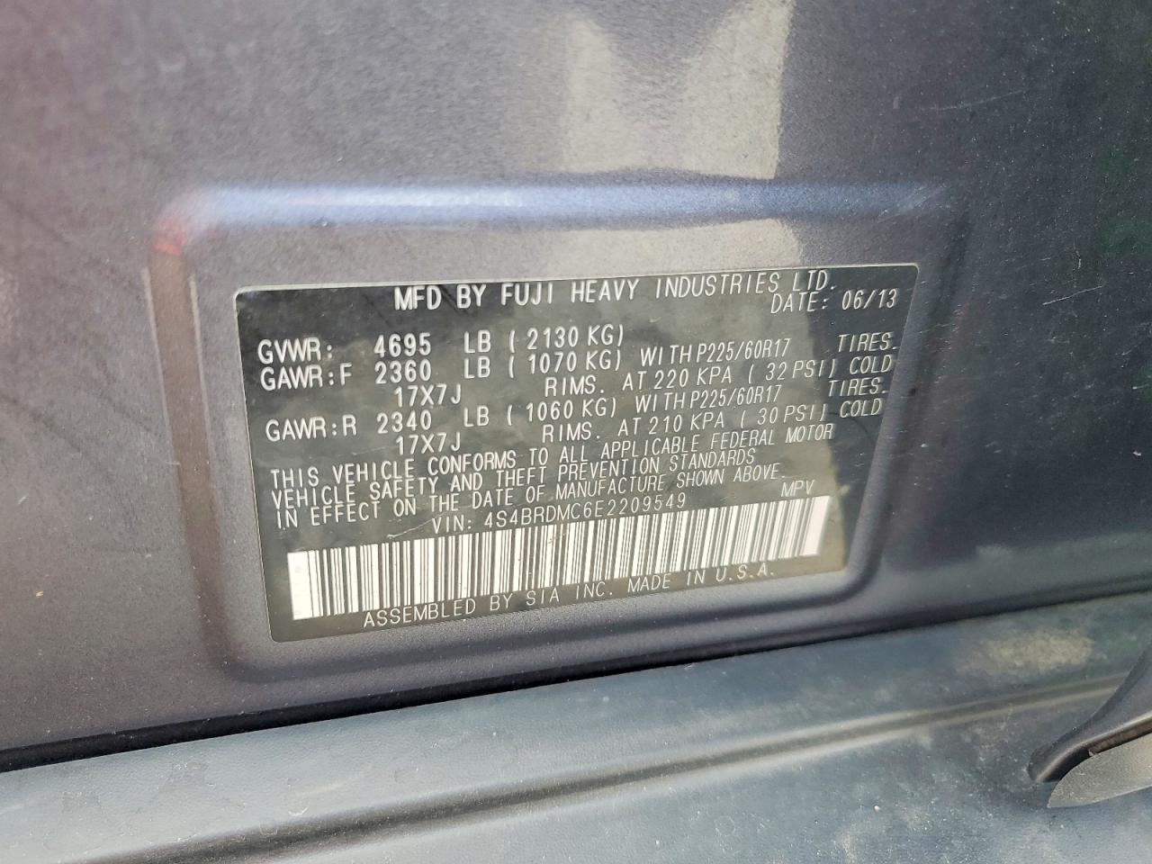 2014 SUBARU OUTBACK