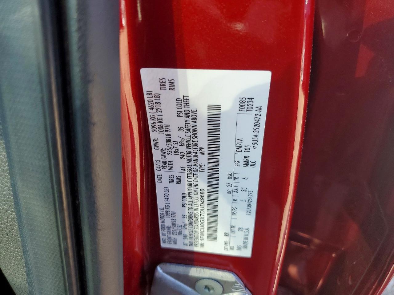 2013 FORD ESCAPE