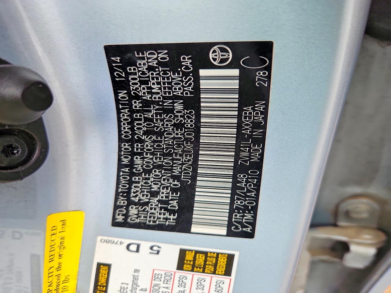 2015 TOYOTA PRIUS