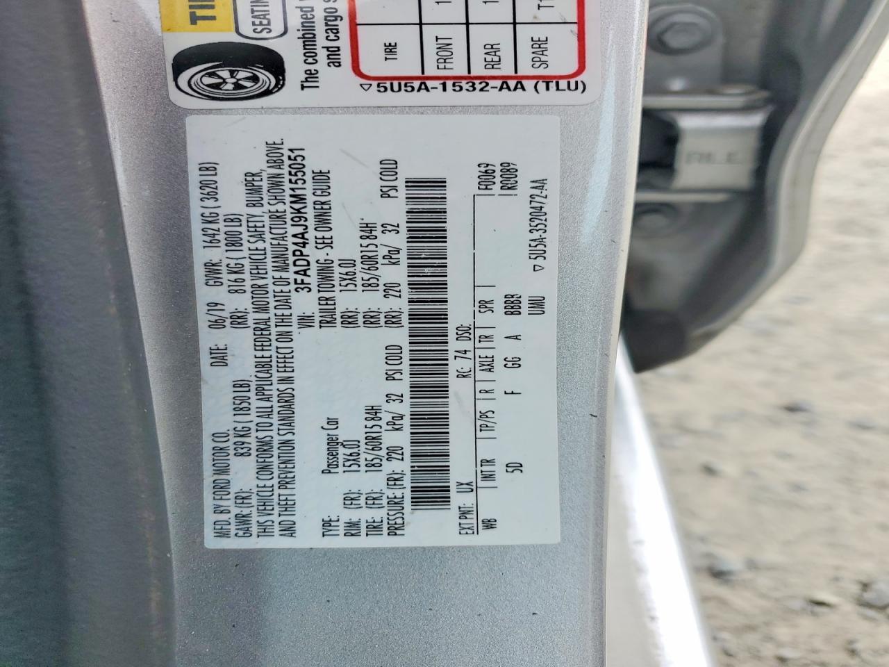 2019 FORD FIESTA