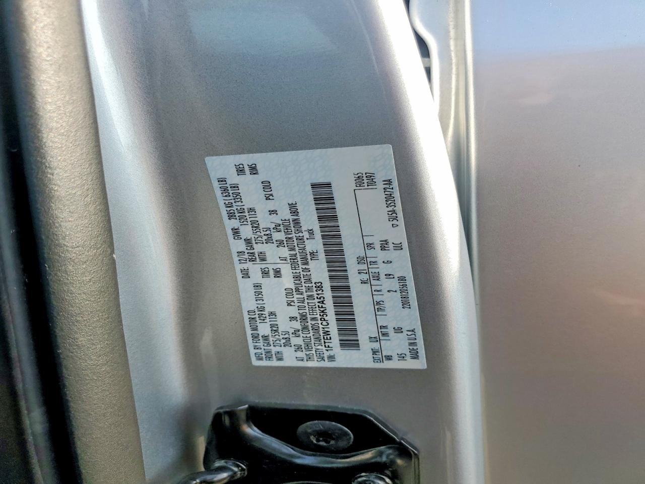 2019 FORD F150
