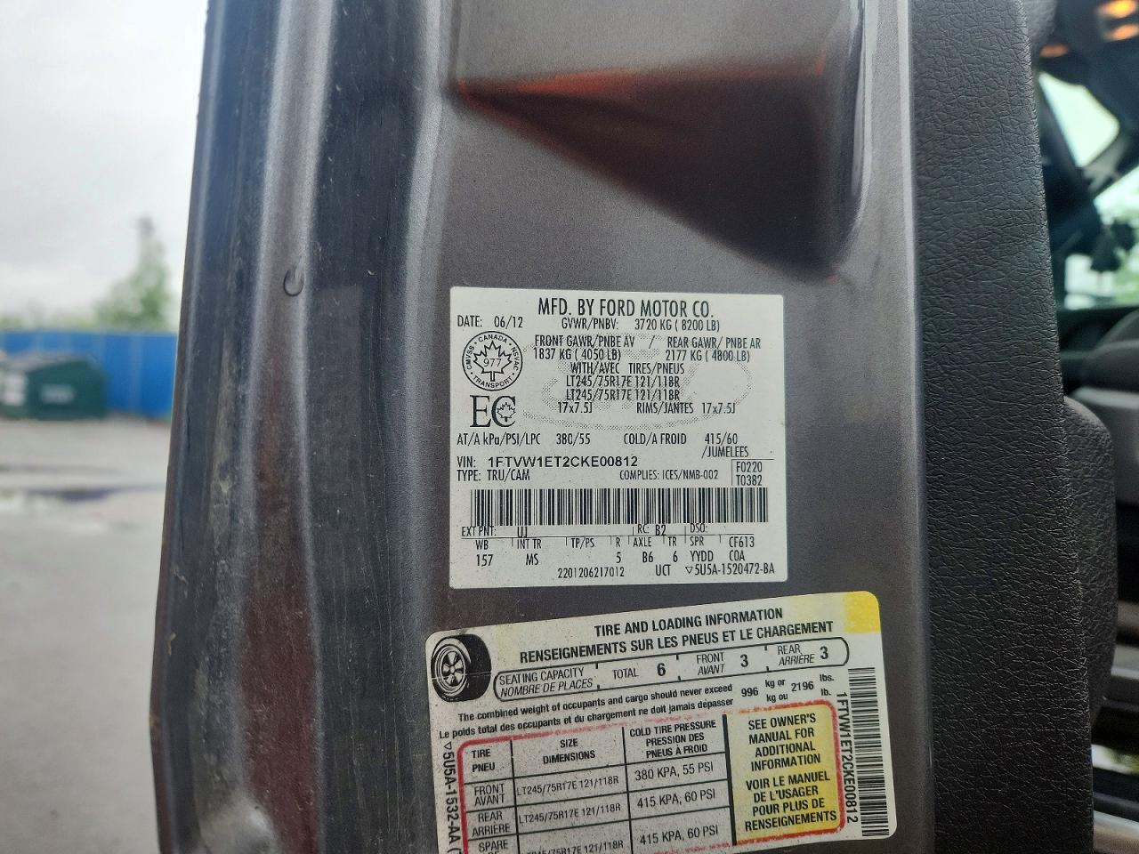 2012 FORD F150