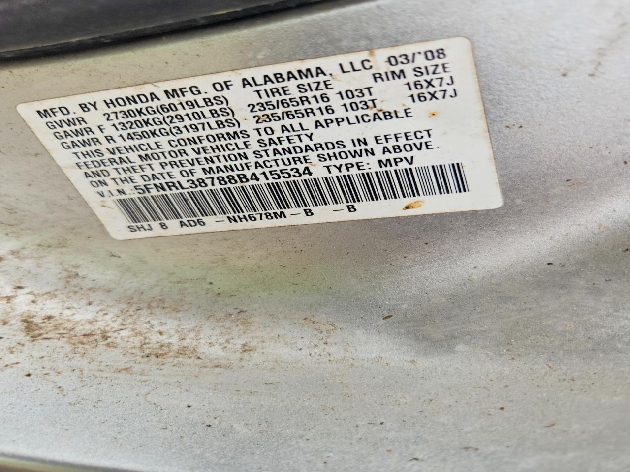 2008 HONDA All Models