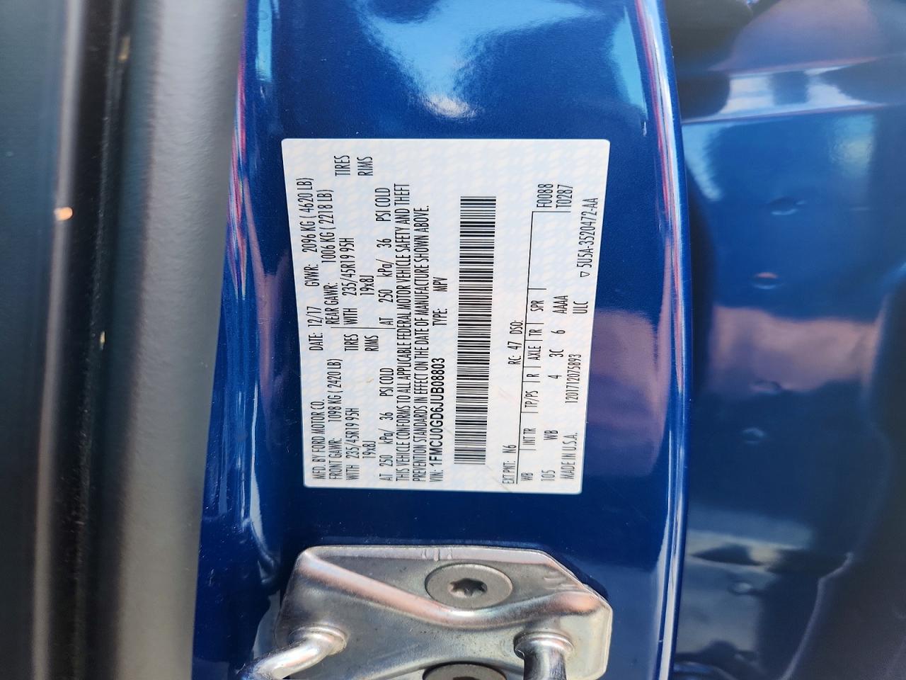2018 FORD ESCAPE
