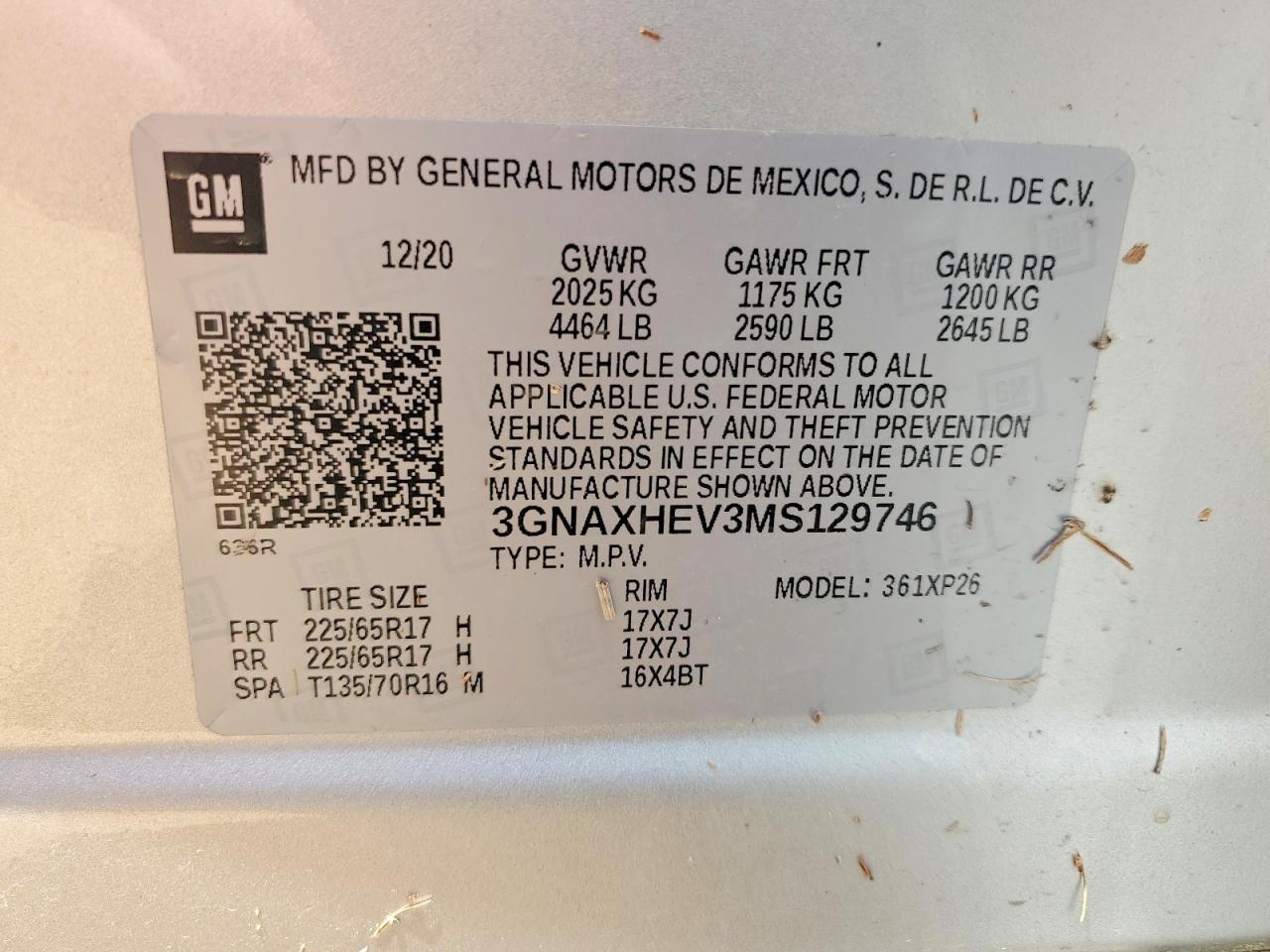 2021 CHEVROLET EQUINOX