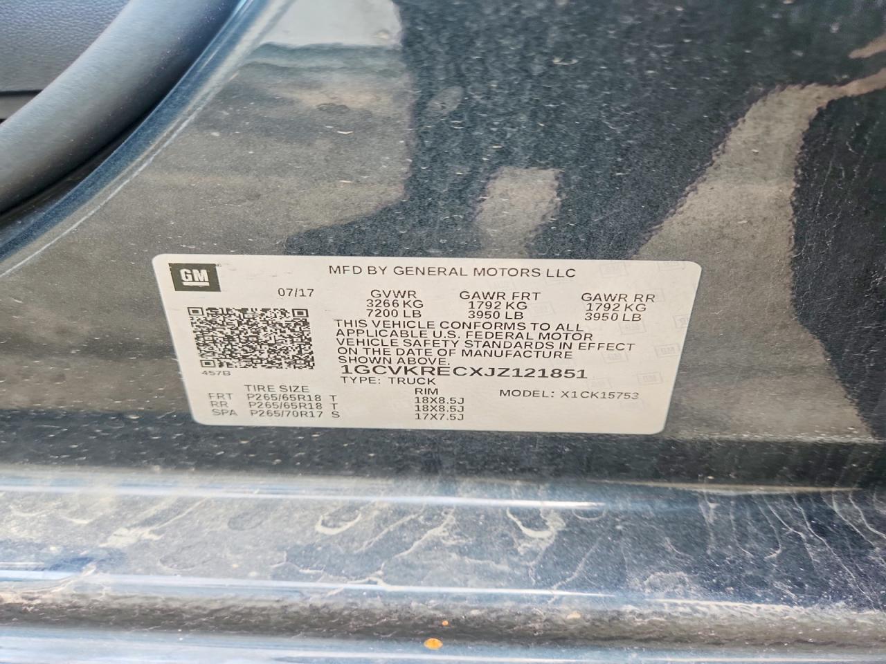 2018 CHEVROLET SILVERADO