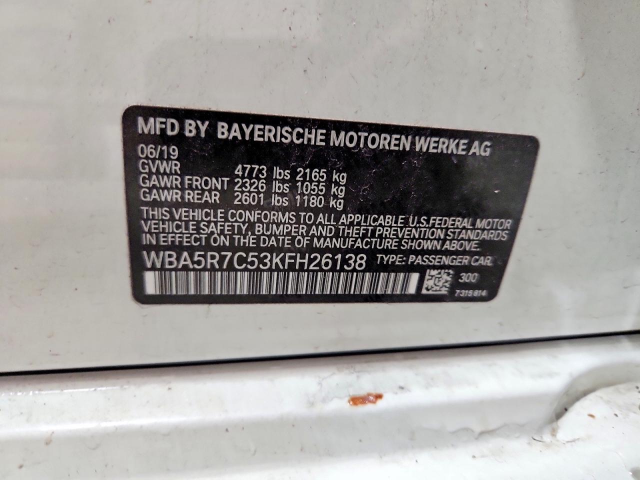 2019 BMW 3 SERIES