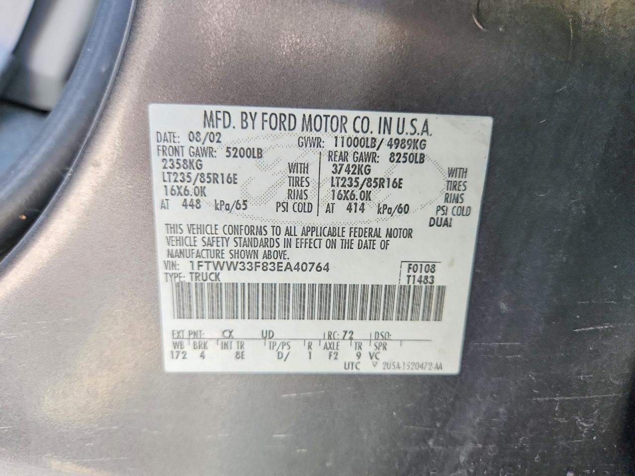 2003 FORD F350