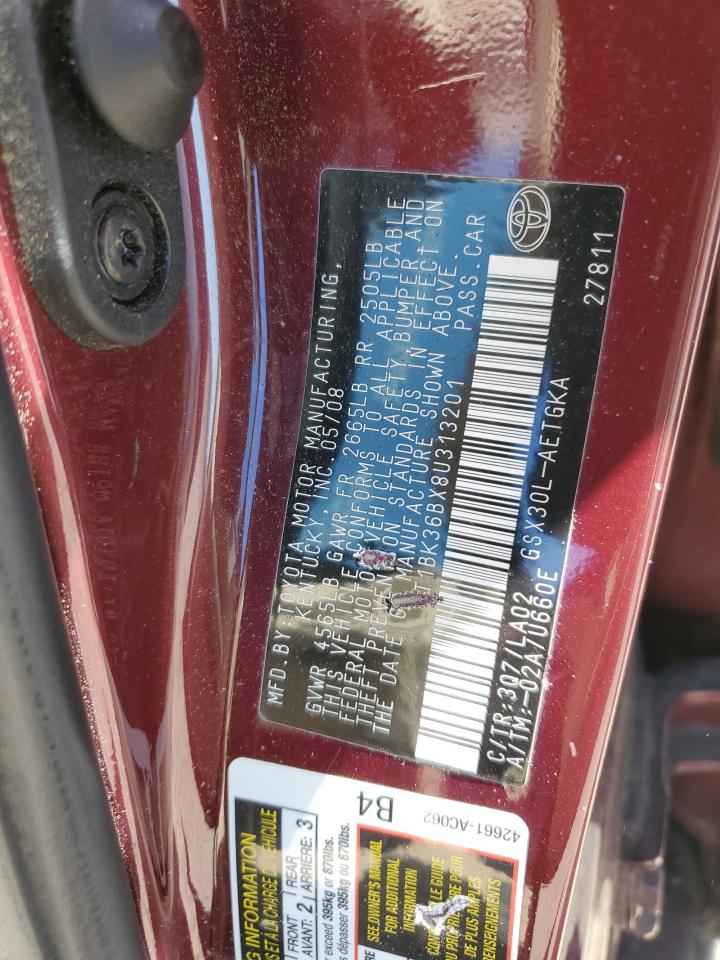 2008 TOYOTA AVALON
